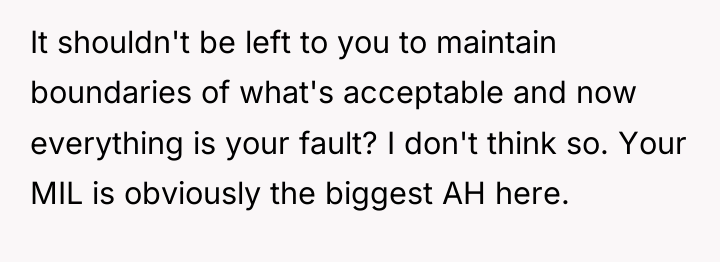 It shouldn't be left to you to maintain boundaries of...