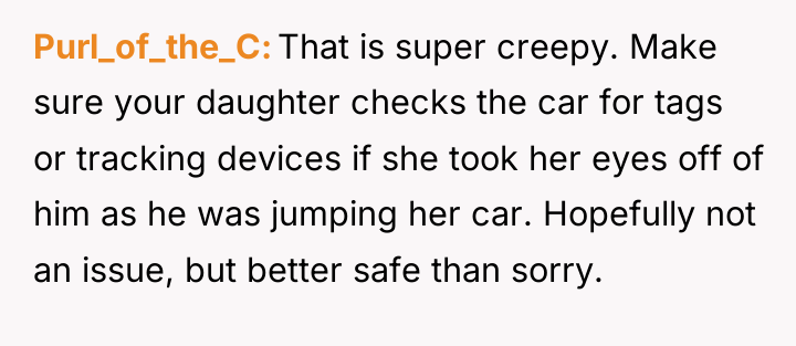 Purl_of_the_C That is super creepy. Make sure your daughter checks...