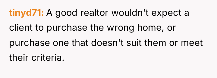tinyd71 A good realtor wouldn't expect a client to purchase...