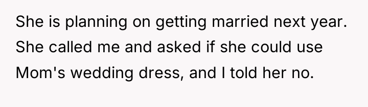 She is planning on getting married next year. She called...