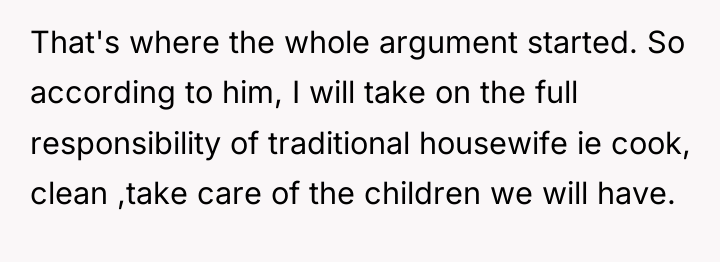 That's where the whole argument started. So according to him,...