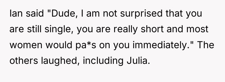 Ian said "Dude, I am not surprised that you are...