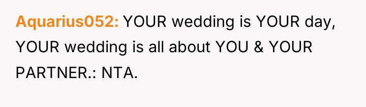 Aquarius052 YOUR wedding is YOUR day, YOUR wedding is all...