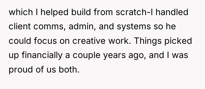 which I helped build from scratch-I handled client comms, admin,...