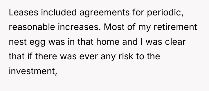 Leases included agreements for periodic, reasonable increases. Most of my...