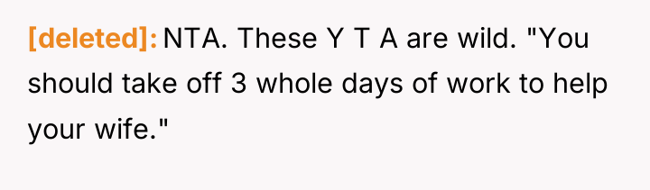 [deleted] NTA. These Y T A are wild. "You should...