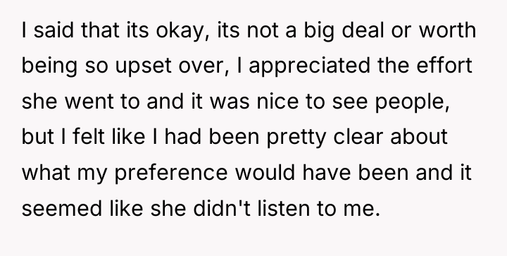 I said that its okay, its not a big deal...