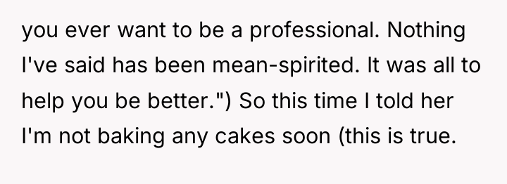 you ever want to be a professional. Nothing I've said...