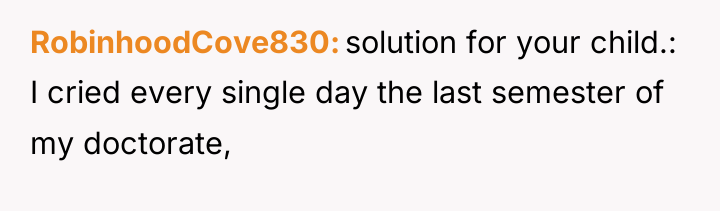RobinhoodCove830 solution for your child.: I cried every single day...