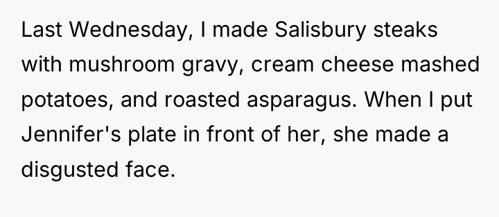 Last Wednesday, I made Salisbury steaks with mushroom gravy, cream...