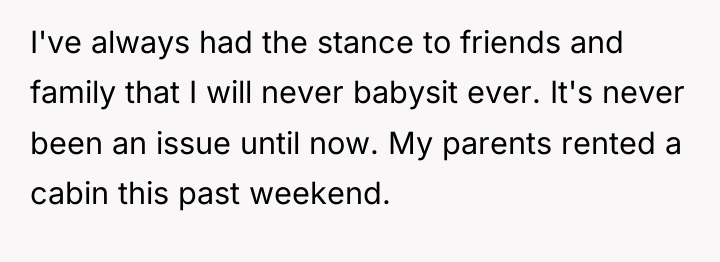 I've always had the stance to friends and family that...
