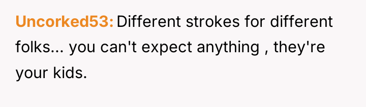 Uncorked53 Different strokes for different folks... you can't expect anything...