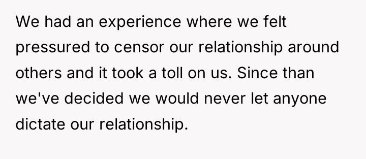 We had an experience where we felt pressured to censor...