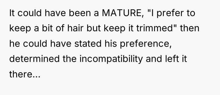 It could have been a MATURE, "I prefer to keep...