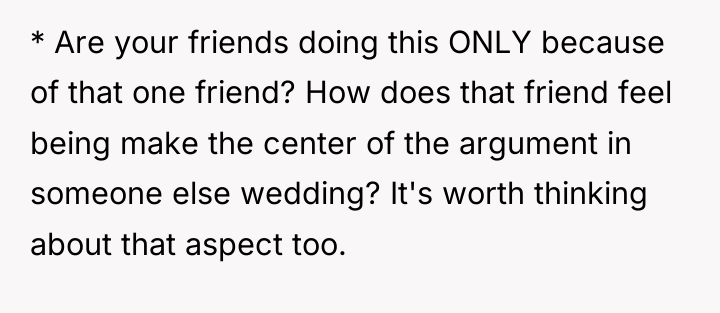 * Are your friends doing this ONLY because of that...