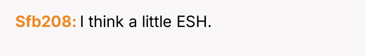 Sfb208 I think a little ESH.