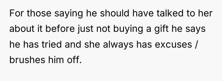 For those saying he should have talked to her about...