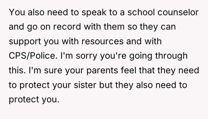 You also need to speak to a school counselor and...
