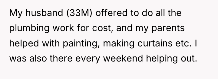 My husband (33M) offered to do all the plumbing work...