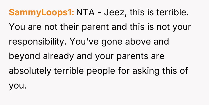 SammyLoops1 NTA - Jeez, this is terrible. You are not...