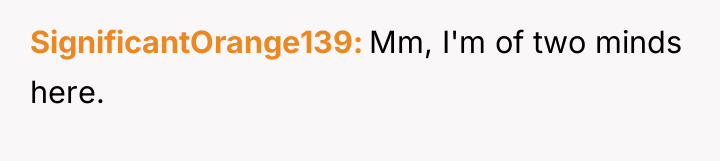 SignificantOrange139 Mm, I'm of two minds here.