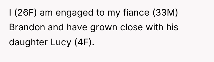 I (26F) am engaged to my fiance (33M) Brandon and...