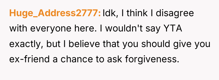 Huge_Address2777 Idk, I think I disagree with everyone here. I...