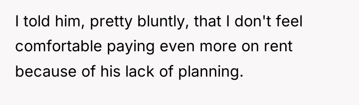 I told him, pretty bluntly, that I don't feel comfortable...