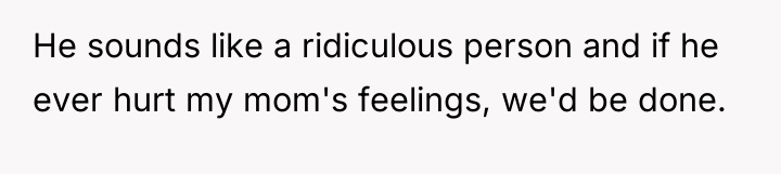 He sounds like a ridiculous person and if he ever...