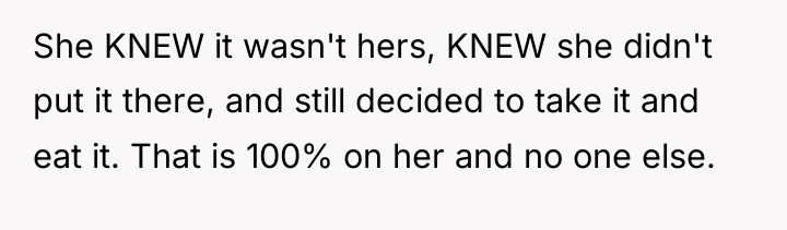 She KNEW it wasn't hers, KNEW she didn't put it...