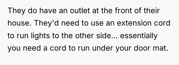 They do have an outlet at the front of their...