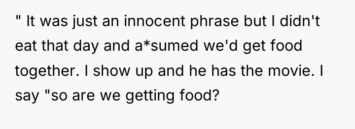 " It was just an innocent phrase but I didn't...