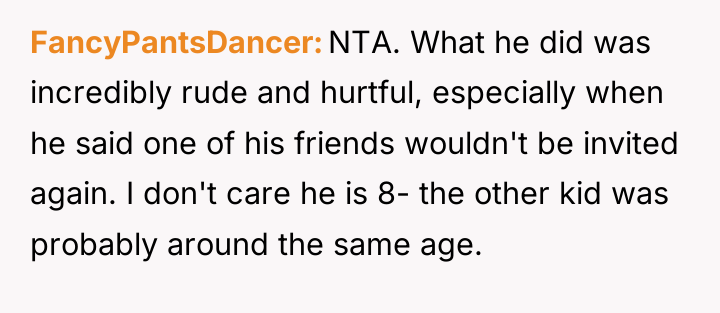 FancyPantsDancer NTA. What he did was incredibly rude and hurtful,...