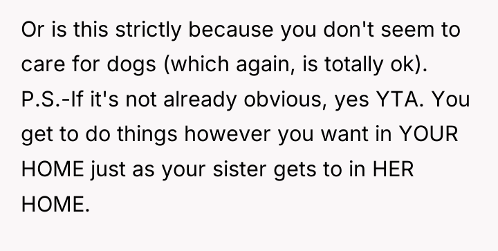Or is this strictly because you don't seem to care...