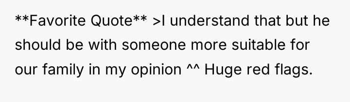 **Favorite Quote** >I understand that but he should be with...