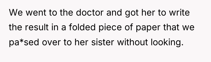 We went to the doctor and got her to write...