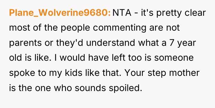 Plane_Wolverine9680 NTA - it's pretty clear most of the people...