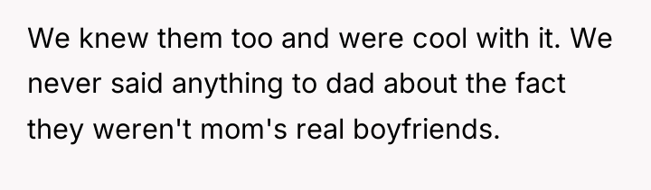 We knew them too and were cool with it. We...