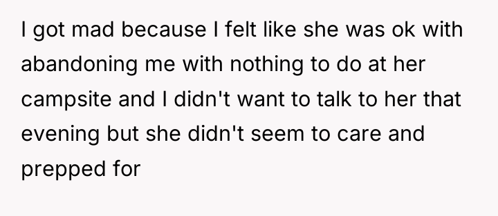 I got mad because I felt like she was ok...