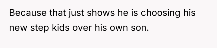 Because that just shows he is choosing his new step...
