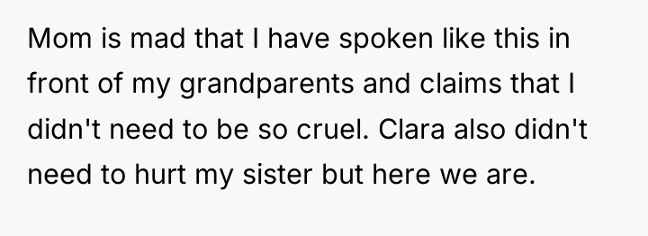 Mom is mad that I have spoken like this in...