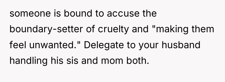 someone is bound to accuse the boundary-setter of cruelty and...