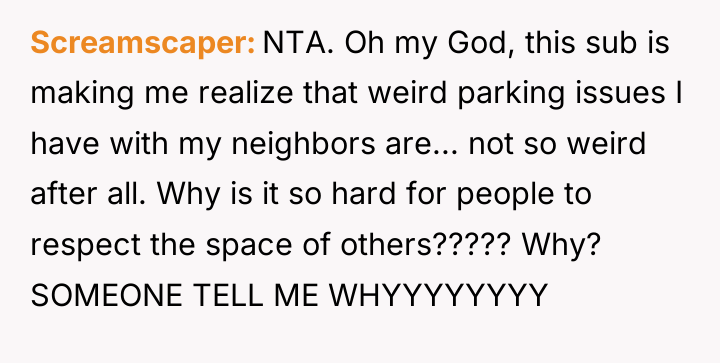 Screamscaper NTA. Oh my God, this sub is making me...