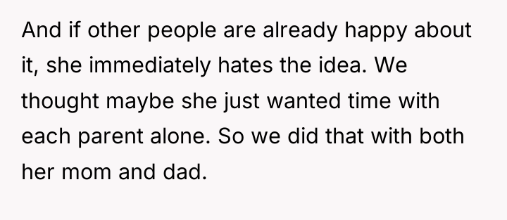 And if other people are already happy about it, she...