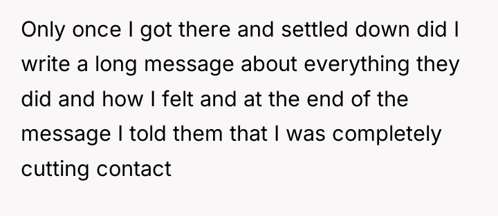 Only once I got there and settled down did I...