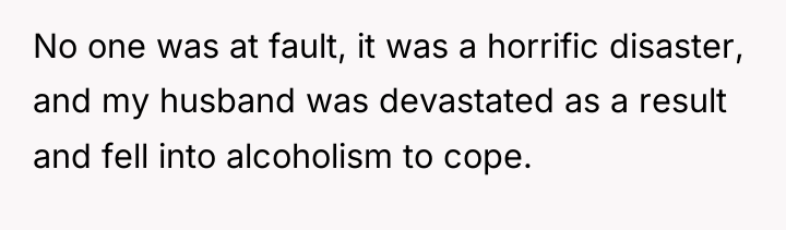 No one was at fault, it was a horrific disaster,...