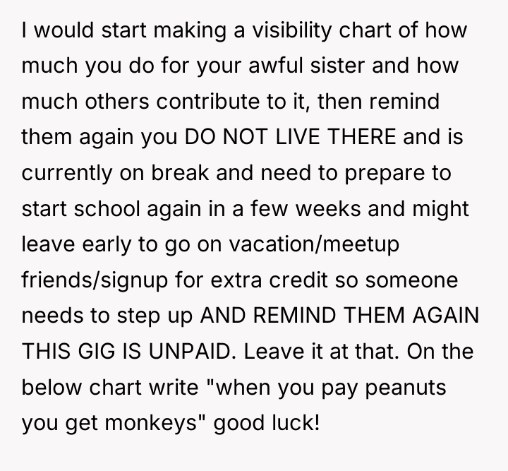 I would start making a visibility chart of how much...