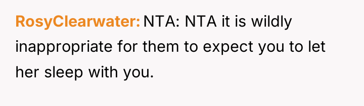 RosyClearwater NTA: NTA it is wildly inappropriate for them to...