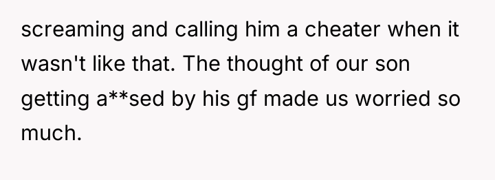 screaming and calling him a cheater when it wasn't like...