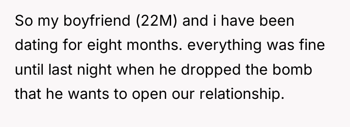 So my boyfriend (22M) and i have been dating for...